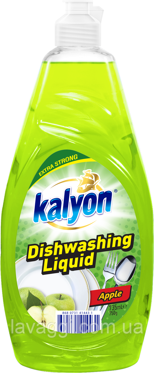 Засіб для миття посуду Kalyon Extra Dishwashing Liquid Apple 735 мл