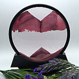 Картина-антистрес  "Піщаний краєвид" (Moving Sandscapes) 25см  Пісочний краєвид на подарунок Рожева, фото 4