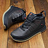Чоловічі зимові шкіряні черевики кросівки (натуральна шкіра) коричневі на хутрі, чоловіче взуття на зиму, розмір 40 41 42 43 44 45, фото 4