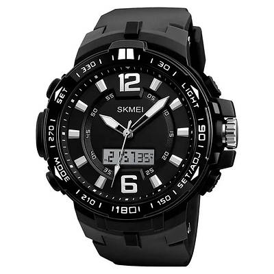 Годинник наручний чоловічий SKMEI 1273BK, водостійкий тактичний годинник. Колір: чорний