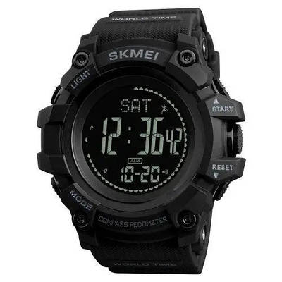 Годинник наручний чоловічий SKMEI 1356BK BLACK, фірмовий спортивний годинник. Колір: чорний