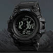 Годинник наручний чоловічий SKMEI 1356BK BLACK, фірмовий спортивний годинник. Колір: чорний, фото 4