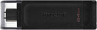 Флеш пам'ять флешка Kingston USB Flash DataTraveler 70 64GB USB-C 3.2 Gen 1 Black