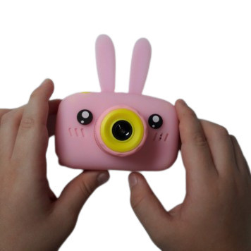 Детский фотоаппарат зайчик X500 компактный противоударный голубой/розовый/ цифровой детский фотоаппарат,KM - фото 3 - id-p2017902344