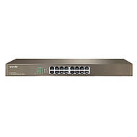 Комутатор TENDA TEG1016G 16port 10/100/1000/BaseT rackmount 19 дюймів Метал