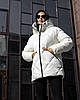 Жіночий теплий зимовий пуховик куртка білого молочного кольору на біо пуху, фото 3