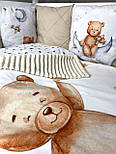 Дитячі постільні комплекти Бортики для ліжечка малюка з балдахіном Бавовняна дитяча постіль, фото 9