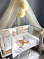 Дитячі постільні комплекти Бортики для ліжечка малюка з балдахіном Бавовняна дитяча постіль