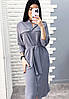 Довга сукня-сорочка з поясом "Marcella" оптом | Батал, фото 7
