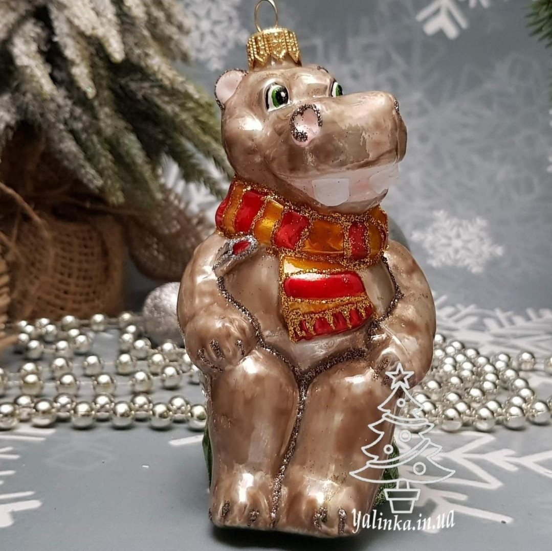 Скляна іграшка Бегемот Irena