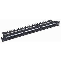 Патч-панель Kingda KD-PP34-UTP-C5E-24P 19" 24xRJ45 UTP Cat.5e 1U Krone&110 dual IDC