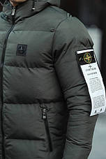 Куртка чоловіча зимова тепла до -25 градусів Stone Island Xакі розмір S, фото 5