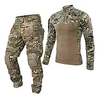 Костюм мужской камуфляжный полевой всесезонный IDOGEAR G2MULTICAM: Убакс и Штаны с наколенниками Мультикам M