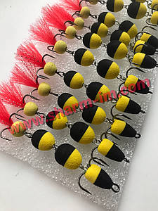 Мандула на судака 100 мм / col. Жовто-Чорна