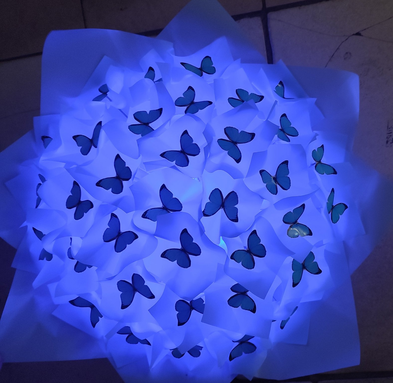 Букет із метеликів світильник Tik-Tok подарунок ручної роботи