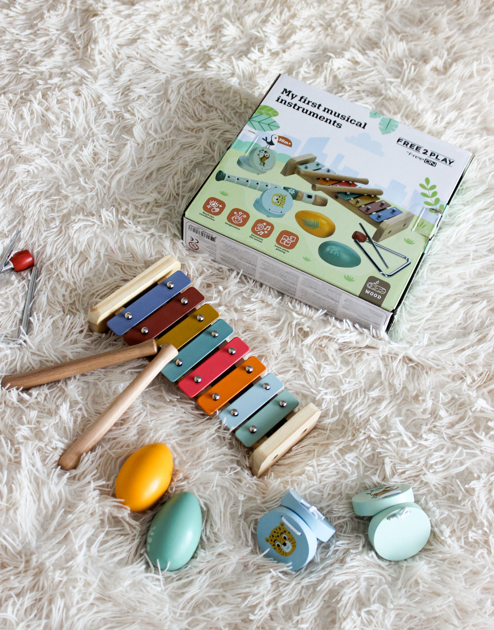 Дитячі музичні інструменти FreeON набір 5в1, фото 1