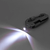 Кемпінговий тактичний карабін-ніж з гаком та LED ліхтариком камуфляж, фото 2