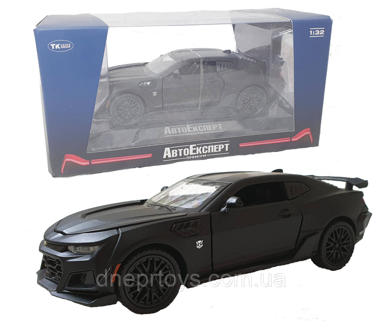 Машинка металева Chevrolet Camaro AutoExpert Шевроле Камаро чорний звук світло 16*5*6 см (GT-1934), фото 1