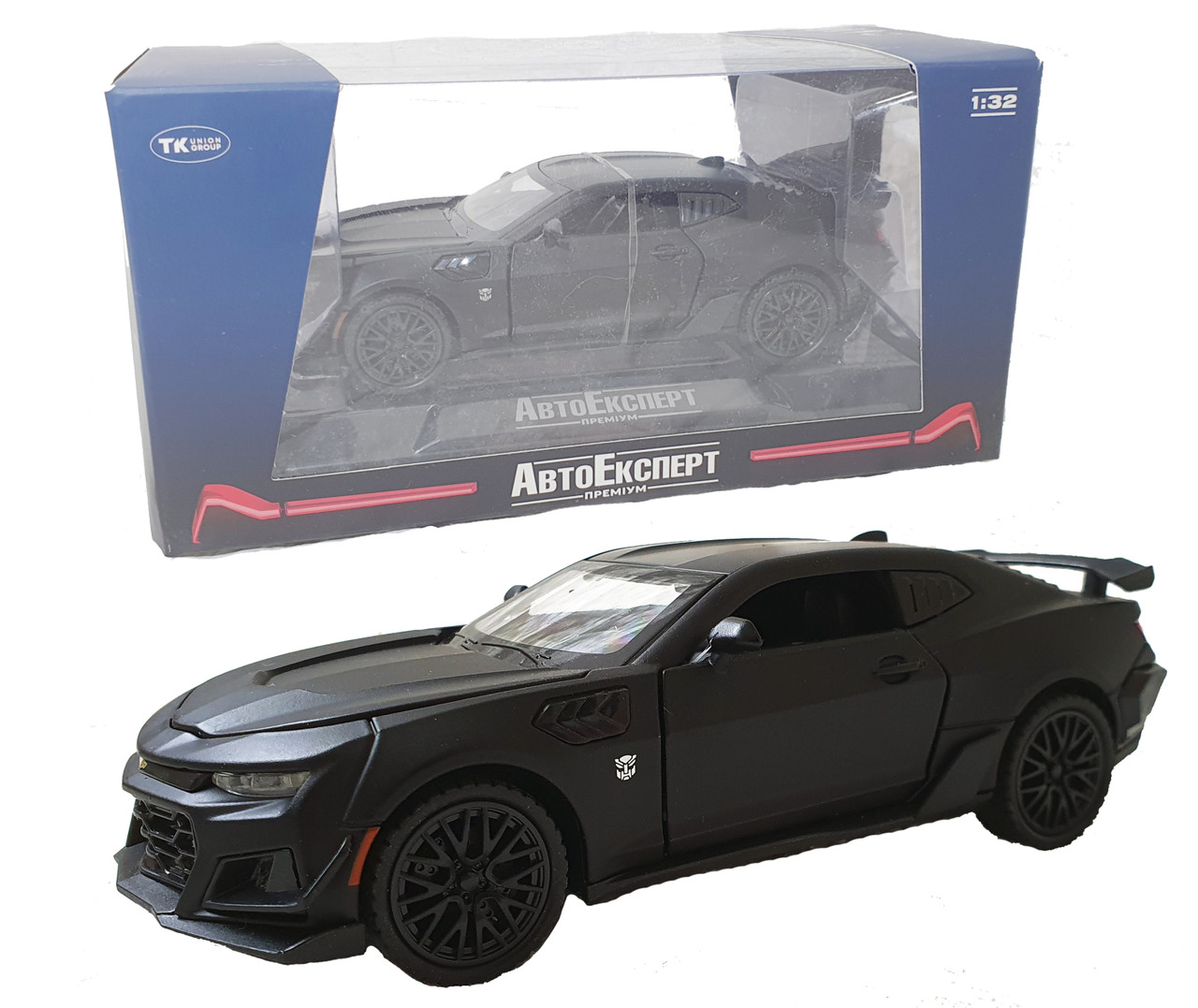 Машинка металева Chevrolet Camaro AutoExpert Шевроле Камаро чорний звук світло 16*5*6 см (GT-1934), фото 1