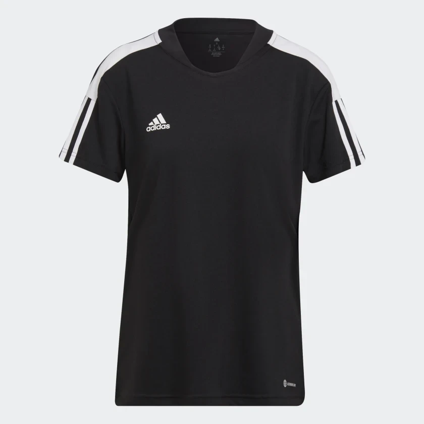 Жіноча спортивна чорна футболка Adidas Tiro Essentials (HE7171). Оригінал. Розмір M