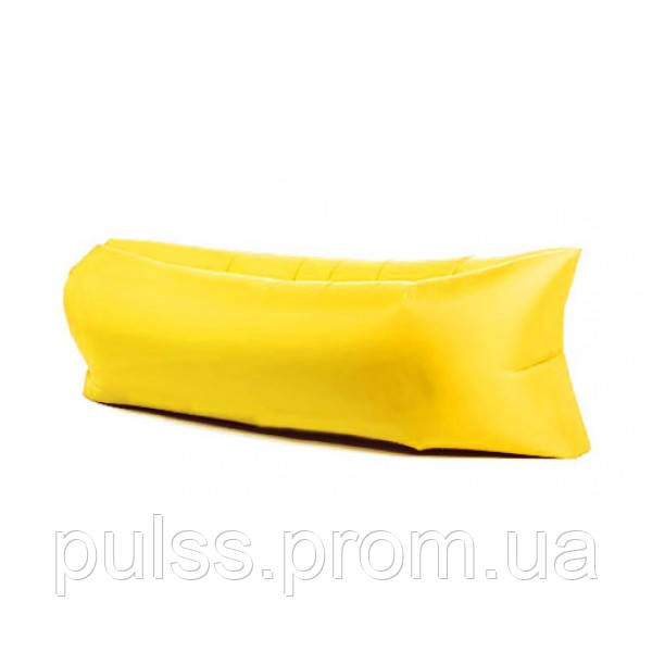 Диван надувной с подушкой лежак кресло 150х70см подушка 70х30см UKC AIR Sofa 4 желтый - фото 2 - id-p1642054217