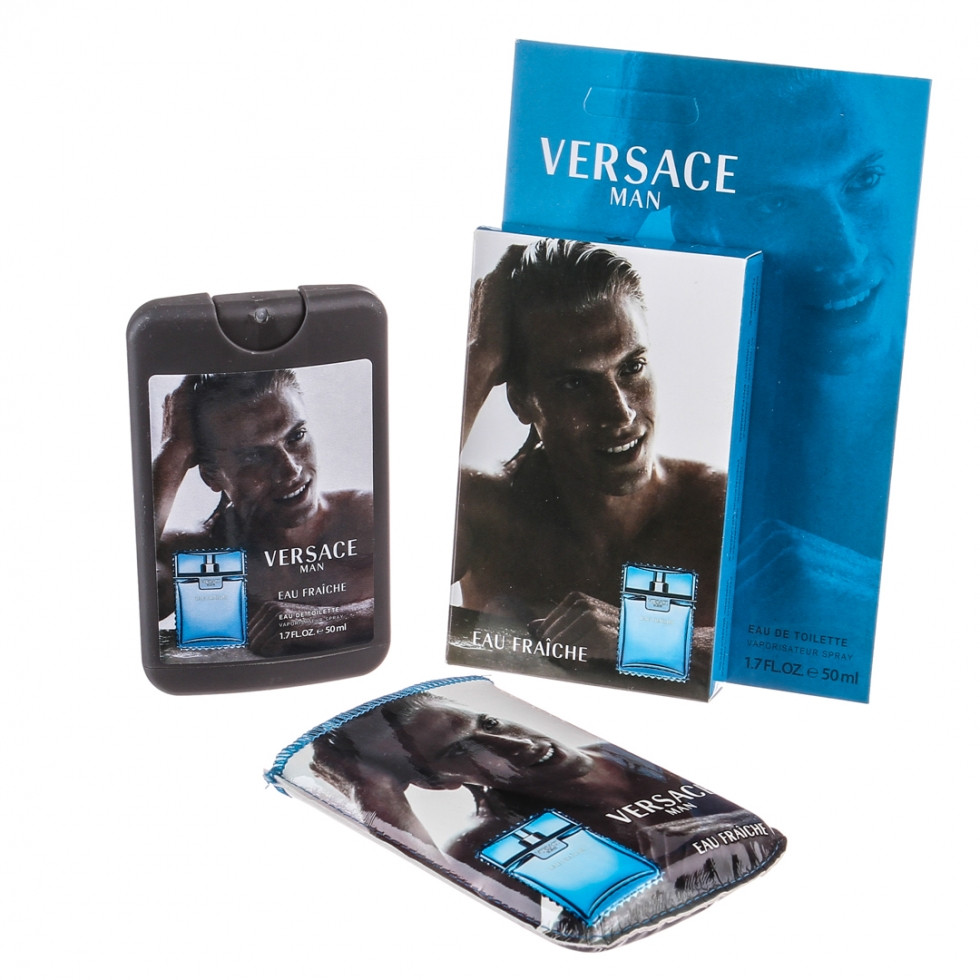 Духи (міні-парфуми) VERSACE Eau Fraishe Man 50 мл у стильному чохлі з фотодруком