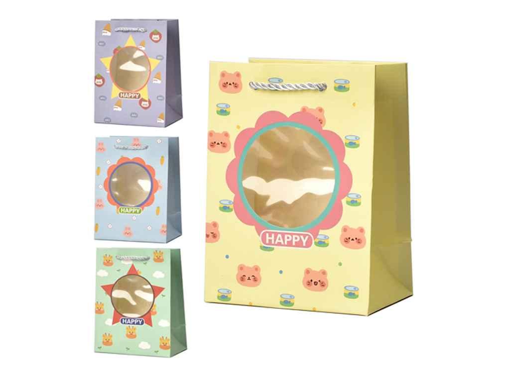 Пакет подарунковий L Happy 33*25*12см R91327-L ТМ STENSON, фото 1
