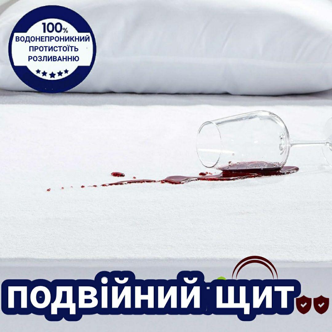 Наматрацник 140х190 см, водонепроникний із гумками по 4 кутах, фото 1