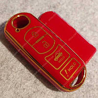 Mazda чохол ключа 4 кнопки багажник 2, 3, СХ-7, СХ-9 TPU червоний