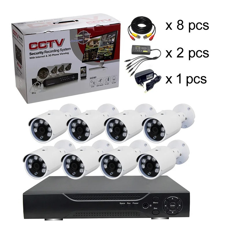 Комплект відеоспостереження UKC DVR KIT-945 8ch Gibrid AHD 8 камер, Відеореєстратор для приміщення