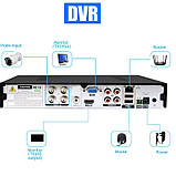 Комплект відеоспостереження UKC DVR KIT-945 8ch Gibrid AHD 8 камер, Відеореєстратор для приміщення, фото 10