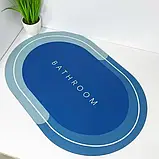 Килимок для Ванної Вологопоглинаючий Нековзний Швидковисихаючий Суперабсорбуючий 40х60 см AND185, фото 3