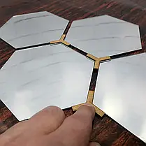 Дзеркальні Елементи для Декору 46х40х23 (18768-1) 1шт., Наклейка настінна, фото 5