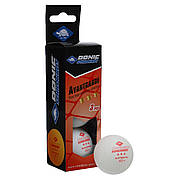 Набір м'ячів для настільного тенісу 3 штуки DONIC MT-608334 AVANTGARDE 3star (пластик, d-40 мм, білий)