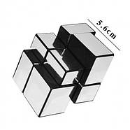 Дзеркальный кубик 2х2 | QiYi MoFangGe Mirror cube silver, фото 3