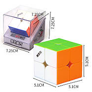 QiYi MS 2x2 magnetic stickerless | Кубик Рубіка 2x2 Магнітний без наліпок, фото 3