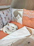 Дитячі постільні комплекти Бортики для ліжечка малюка з балдахіном Бавовняна дитяча постіль, фото 5