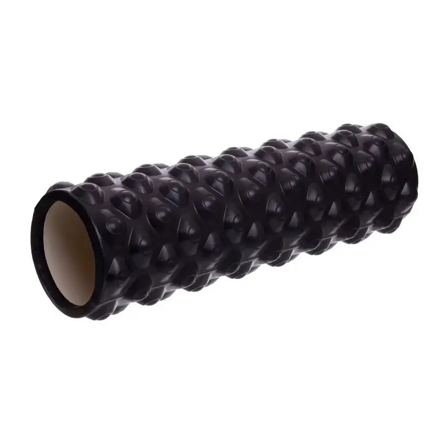 Массажний ролик (рол) для МФР, йоги та пілатесу -Sport Grid Bubble Roller 45 см чорний
