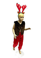 Карнавальный костюм Оленя, костюм Оленя на Рождество детский (с шароварами)
