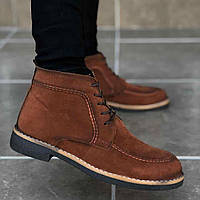 Мужские коричневые демисезонные ботинки на шнуровке, Турция