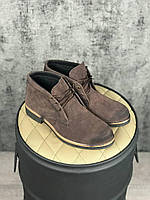 Мужские коричневые демисезонные ботинки на шнуровке, Турция