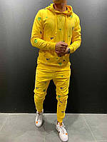 Мужской спортивный костюм желтый с принтом Турция