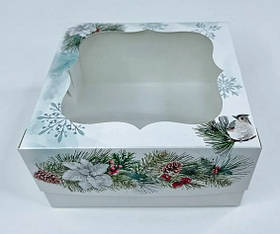 Коробка Новорічний подарунок 17 х 17 х 9 см