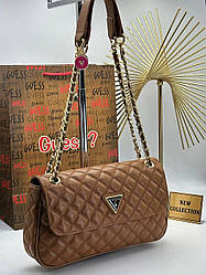 Жіноча сумка Гесс коричнева Guess Brown