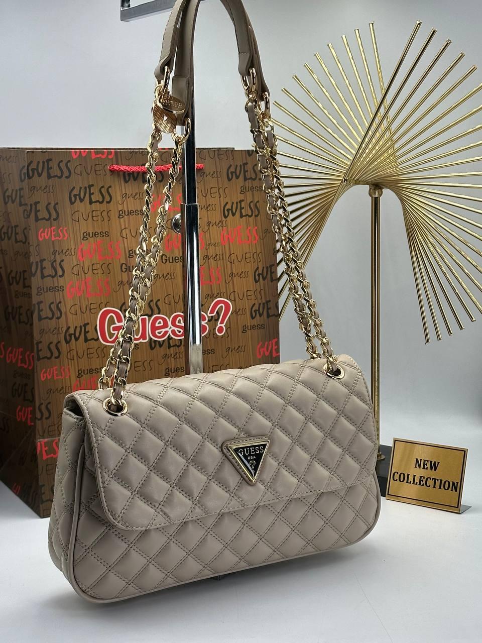 Жіноча сумка Гесс сіра Guess Gray