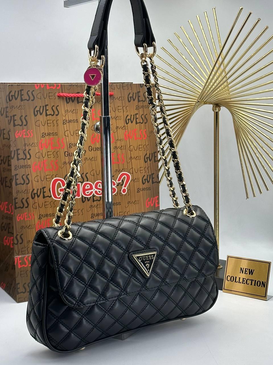 Жіноча сумка Гесс чорна Guess Black