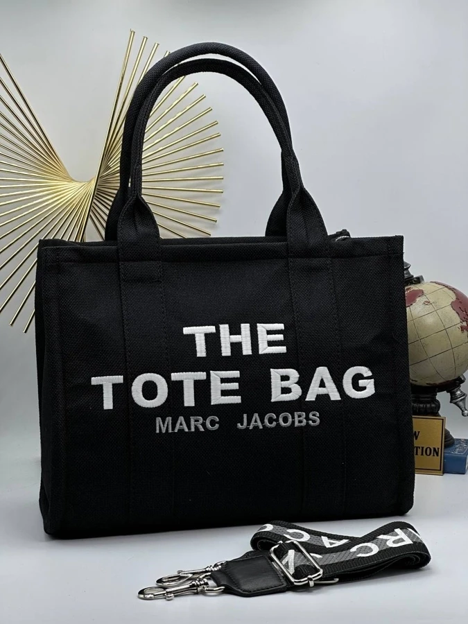 Жіноча сумка шоппер Марк Джейкобс чорна Marc Jacobs Black Tote Bag