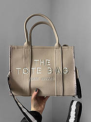 Жіноча сумка шоппер Марк Джейкобс бежева Marc Jacobs Beige Tote Bag