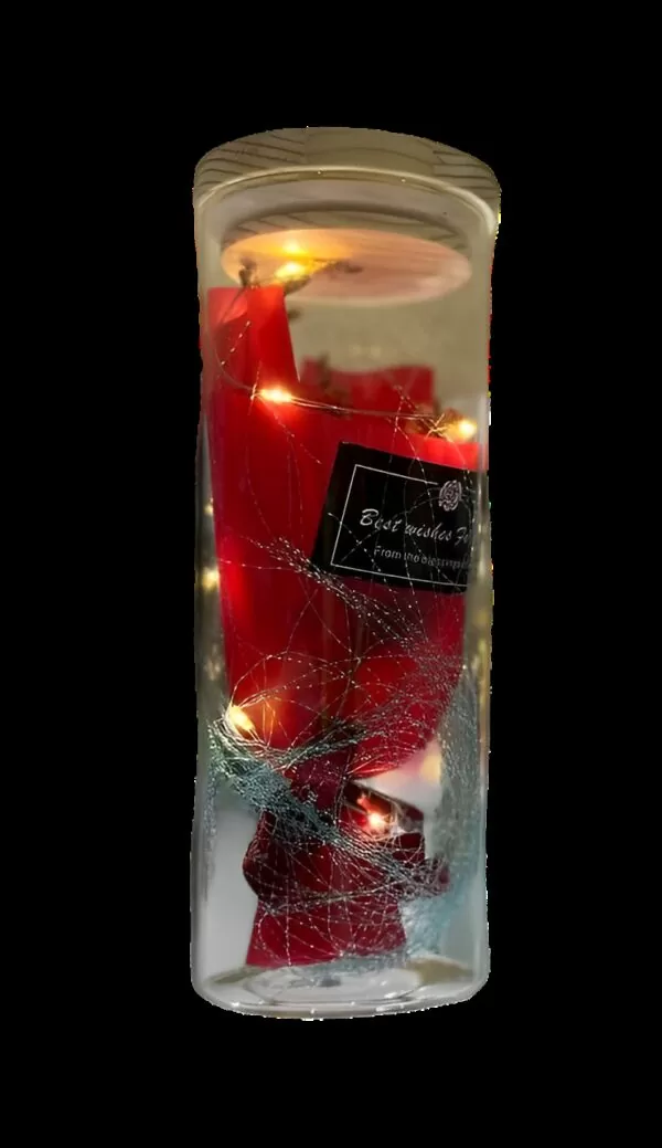 Троянда в колбі з LED підсвічуванням Велика №A52 червона - фото 1 - id-p2018016907