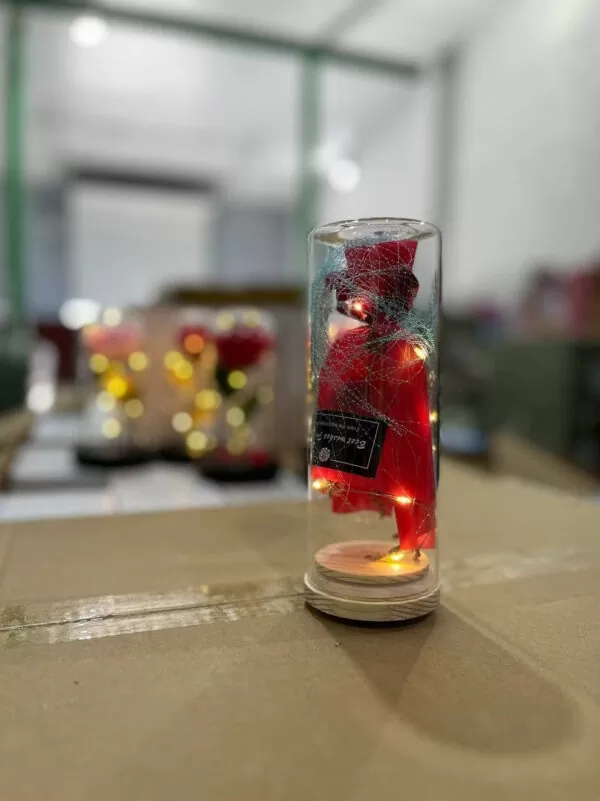 Троянда в колбі з LED підсвічуванням Велика №A52 червона - фото 2 - id-p2018016907